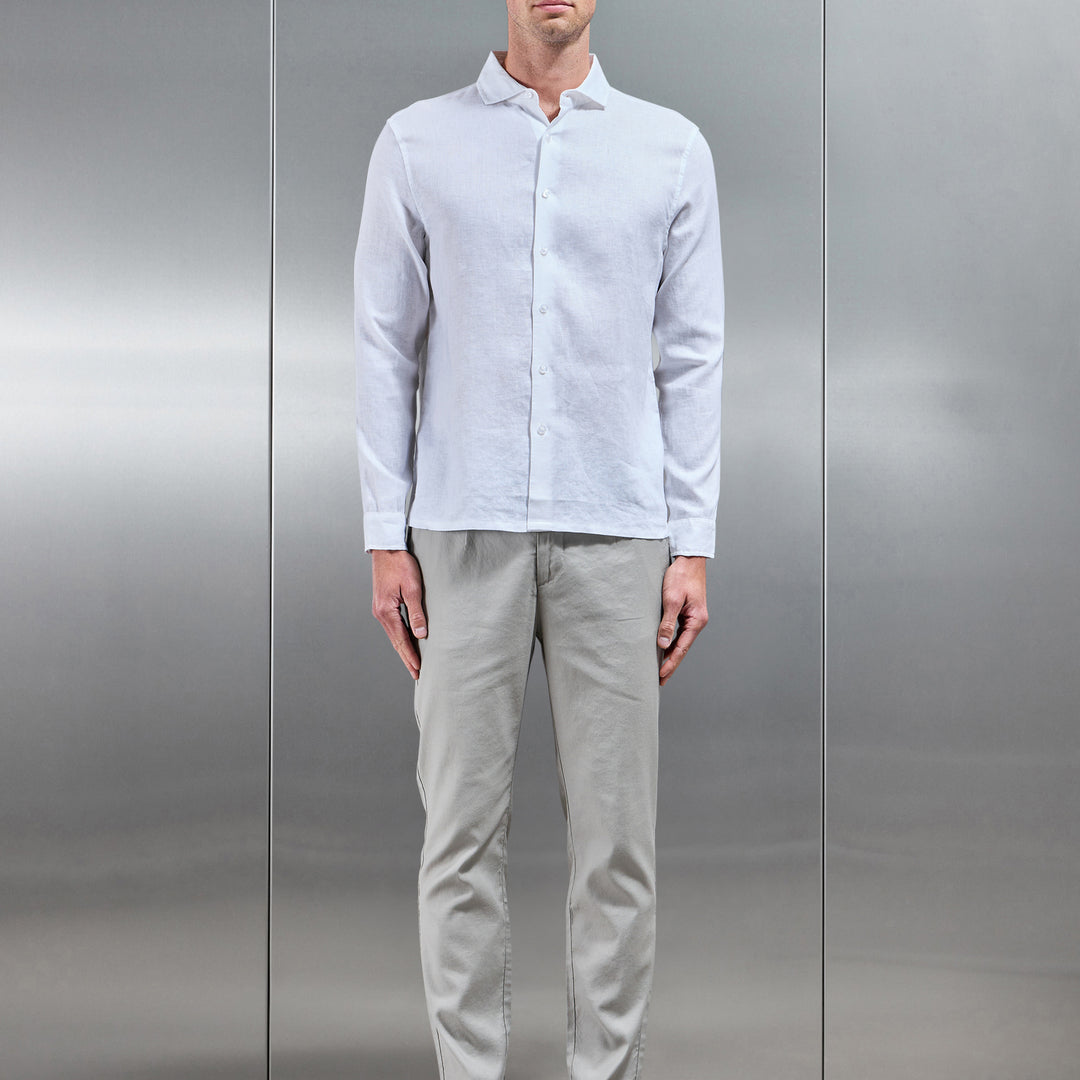 Linen Tailored Trouser in Stone