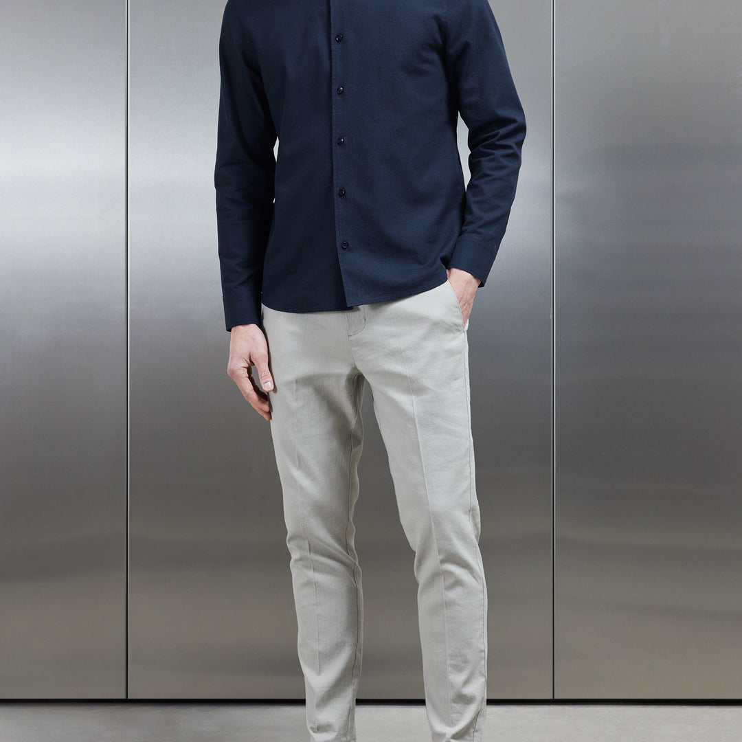 Linen Tailored Trouser in Stone
