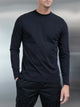 Long Sleeve Slim Fit T-Shirt in Black