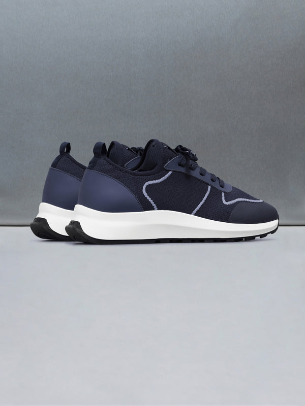 Low Knitted Runner in Navy