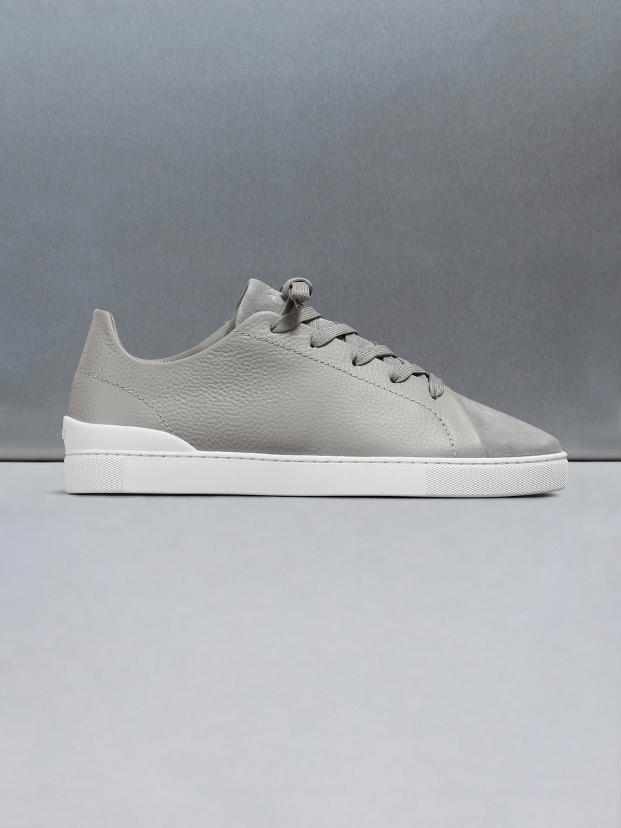 Low Trainer Tumbled Leather in Stone