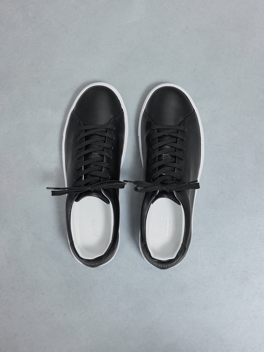 Low Essential Leather Trainer in Black