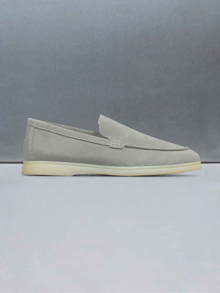 Low Suede Loafer in Grey
