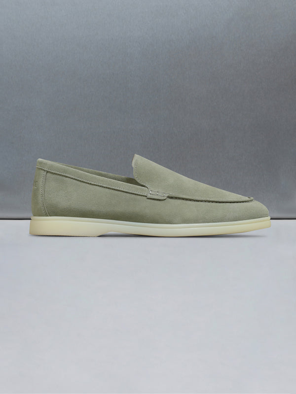 Low Suede Loafer in Sage