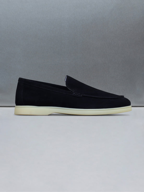 Low Suede Loafer in Navy