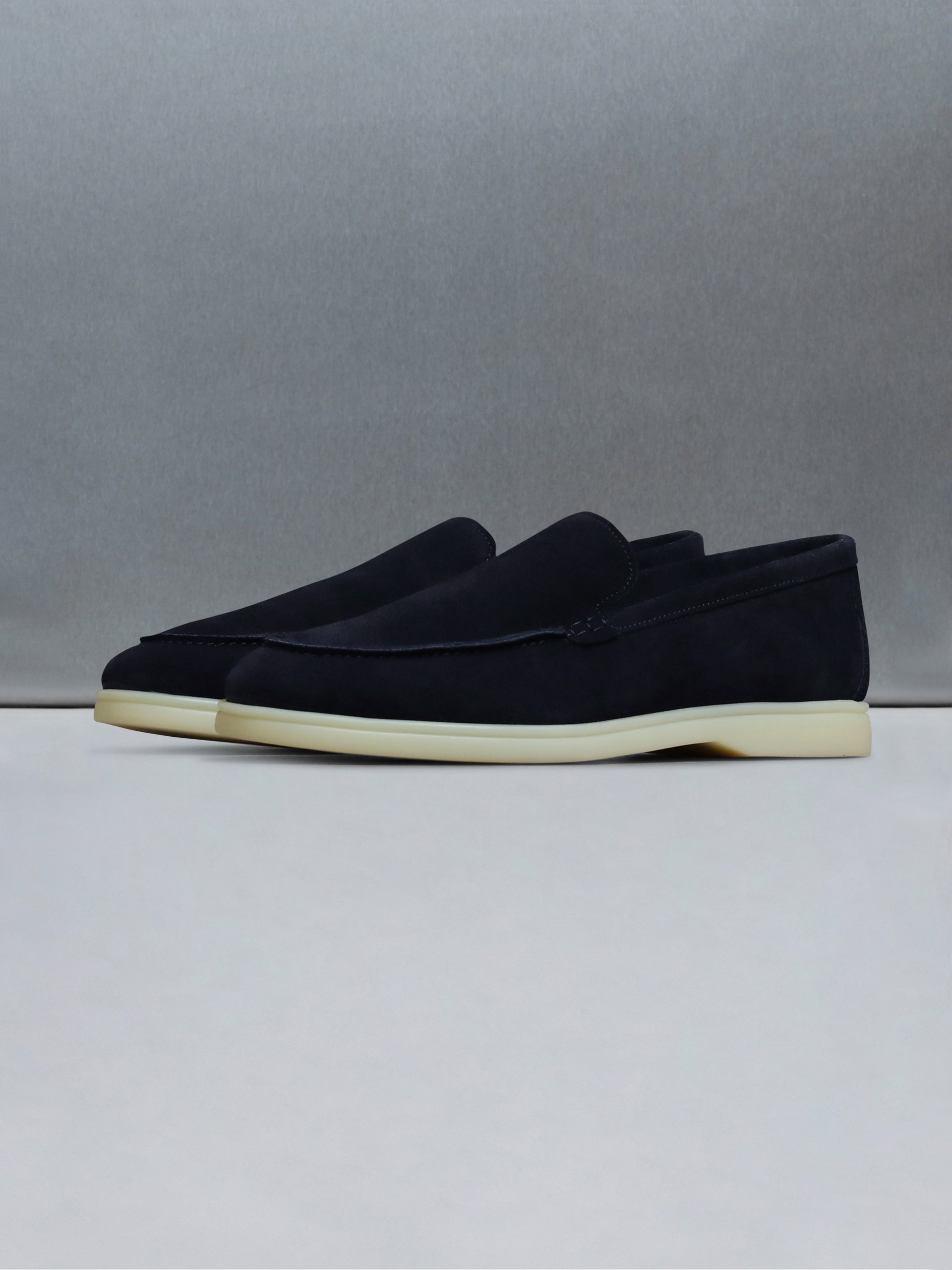 Low Suede Loafer in Navy