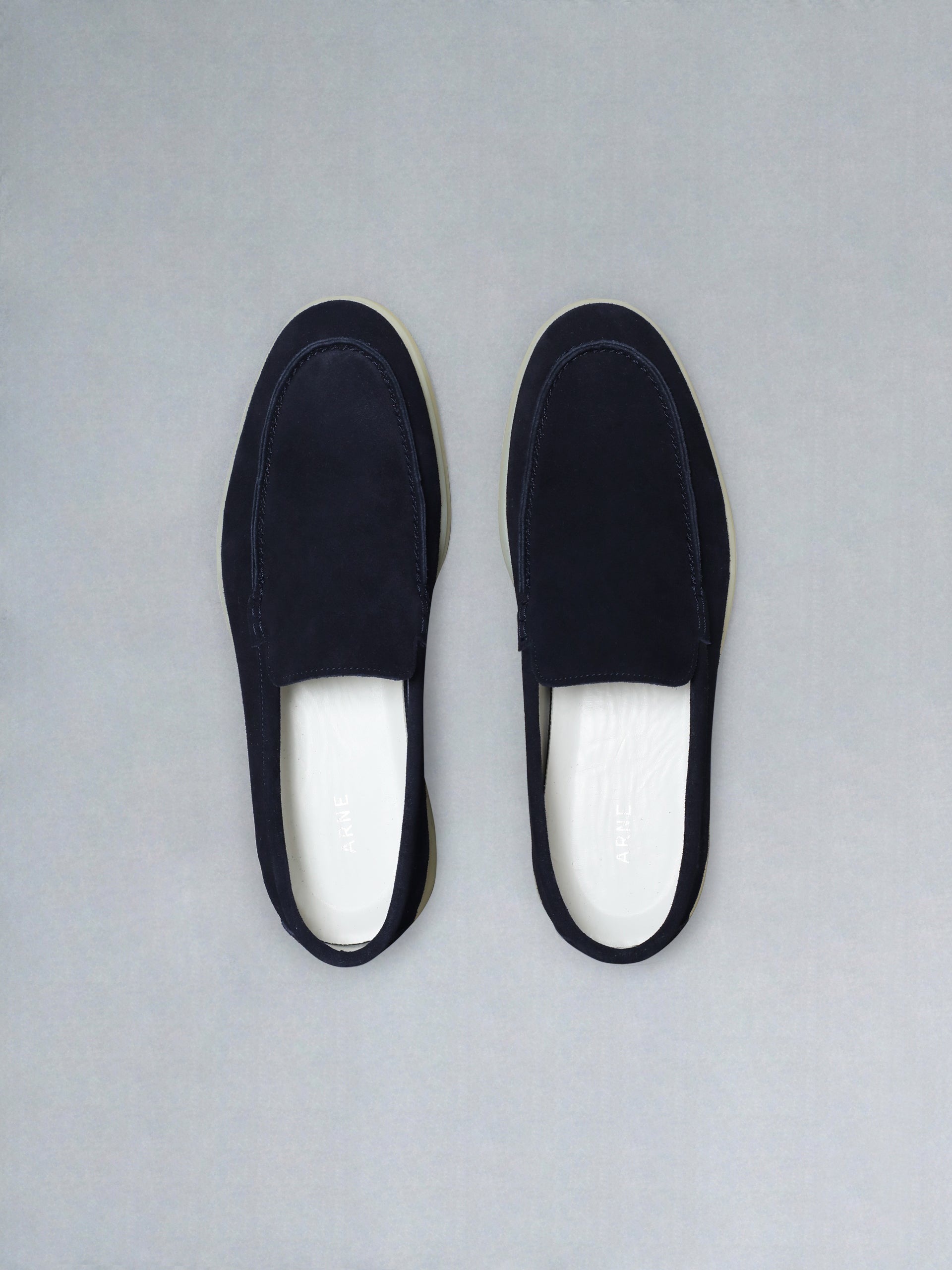 Low Suede Loafer in Navy