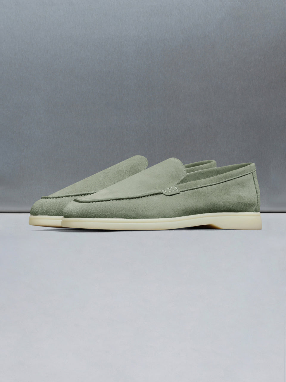 Low Suede Loafer in Sage
