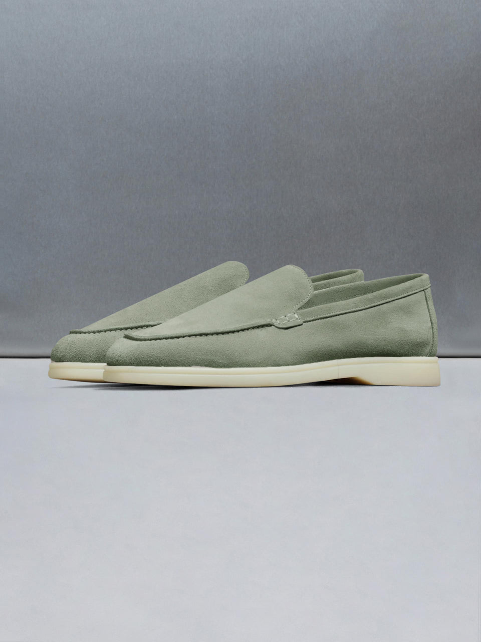 Low Suede Loafer in Sage