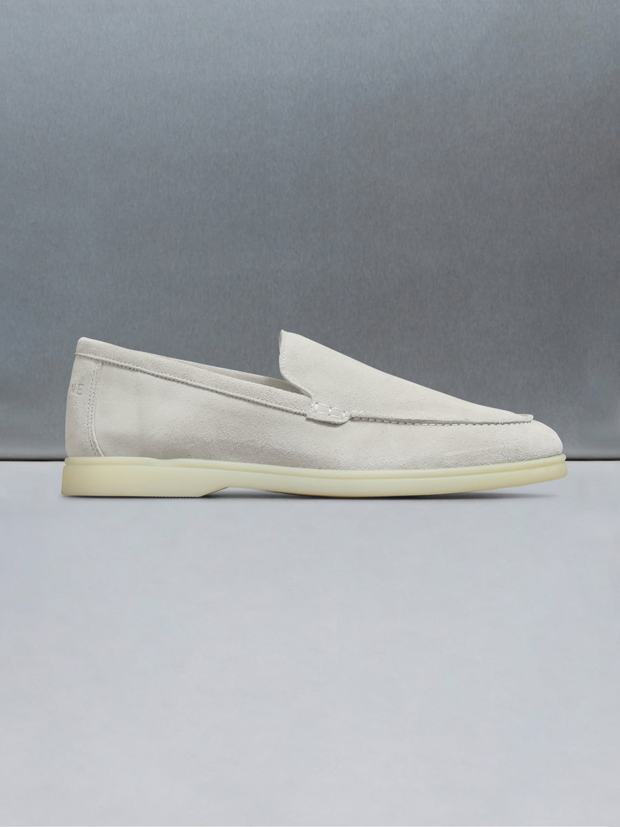 Low Suede Loafer in Stone