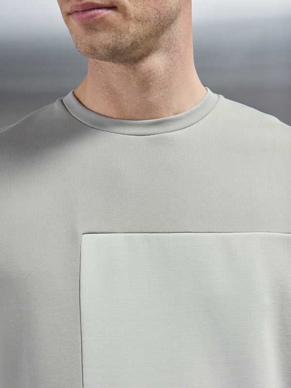 Luxe Colour Block T-Shirt in Stone