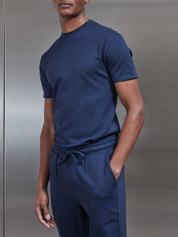 Luxe Essential Cuffed Jogger in Navy
