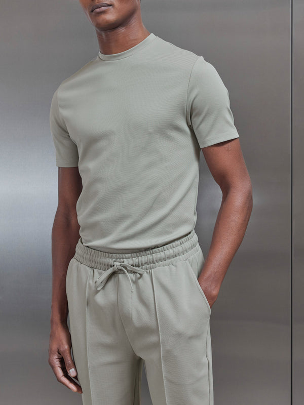 Luxe Essential Cuffed Jogger in Stone