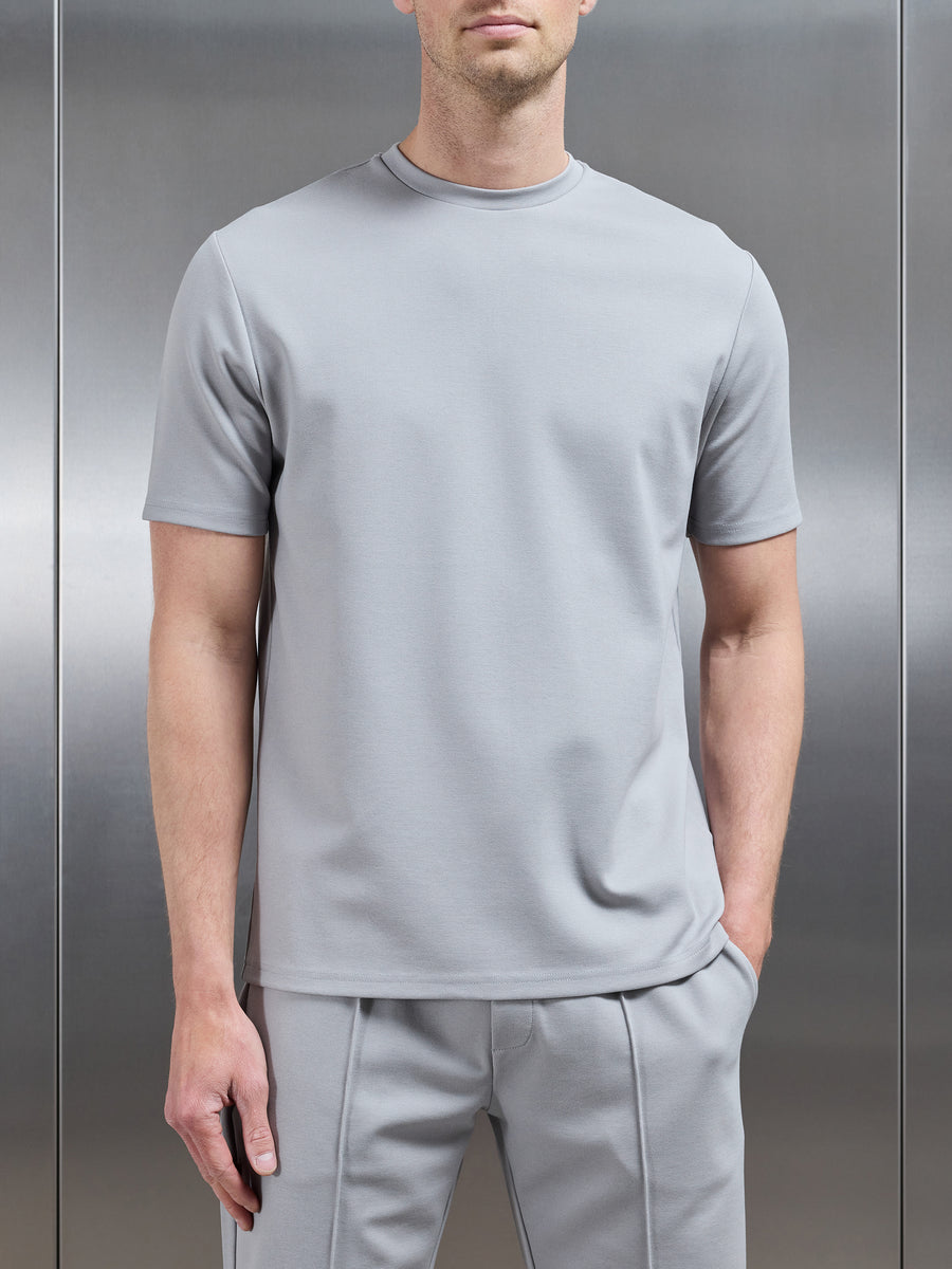 Luxe Essential T-Shirt in Mid Grey
