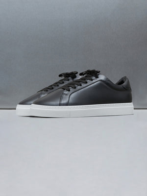 Low Essential Leather Trainer in Black