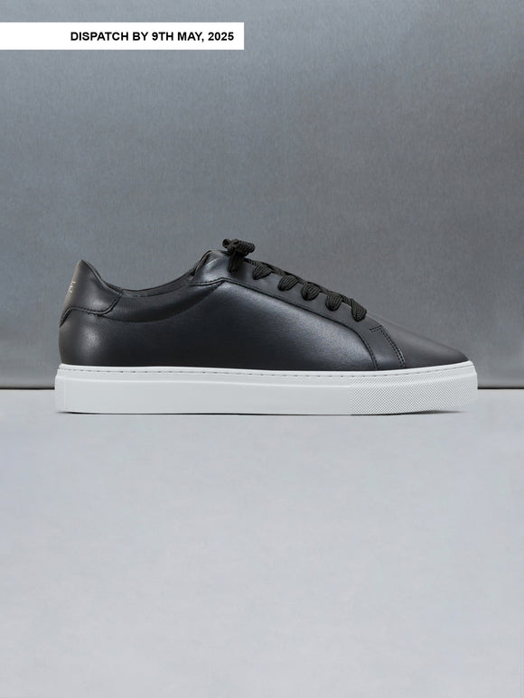 Low Essential Leather Trainer in Black