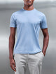 Mercerised Cotton T-Shirt in Light Blue