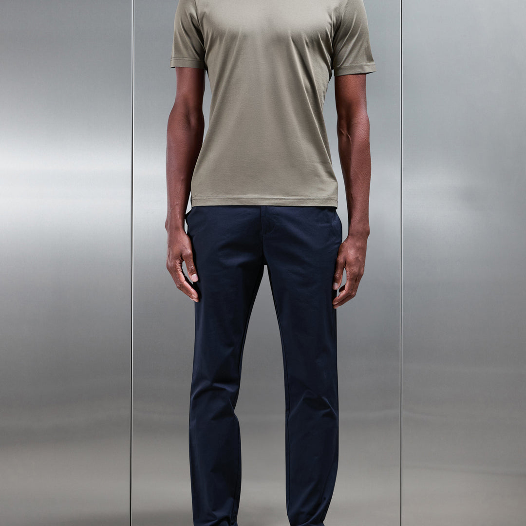 Mercerised Cotton T-Shirt in Sage