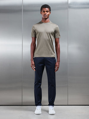 Mercerised Cotton T-Shirt in Sage