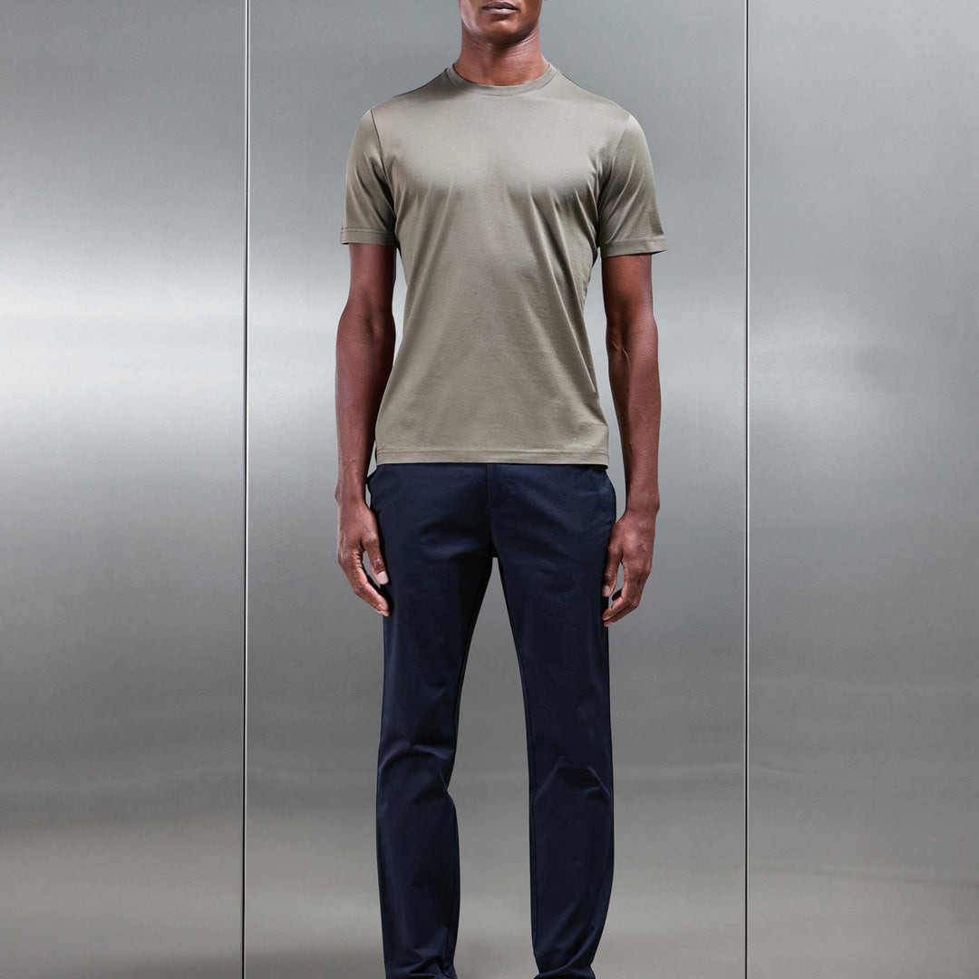 Mercerised Cotton T-Shirt in Sage