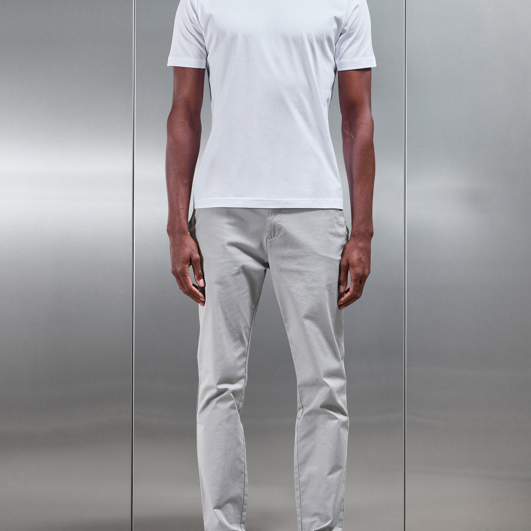 Mercerised Cotton T-Shirt in White