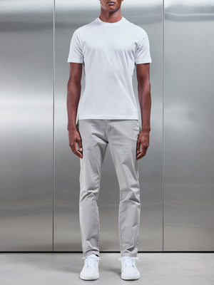 Mercerised Cotton T-Shirt in White