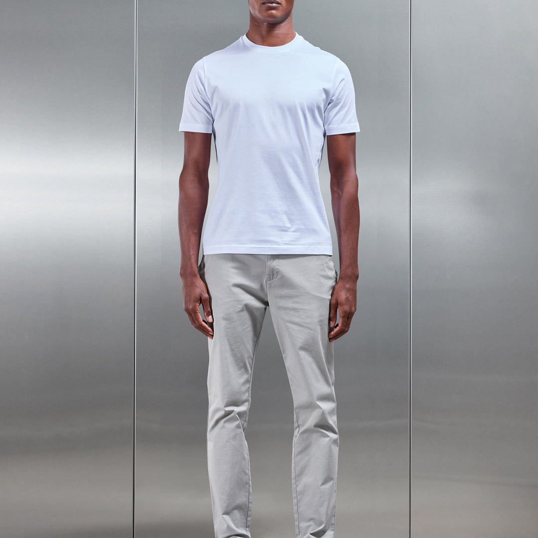 Mercerised Cotton T-Shirt in White