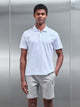 Mercerised Interlock Button Polo Shirt in White