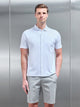 Mercerised Interlock Button Through Shirt in White