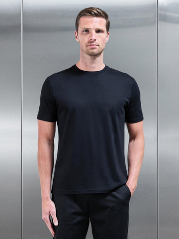 Mercerised Interlock T-Shirt in Black