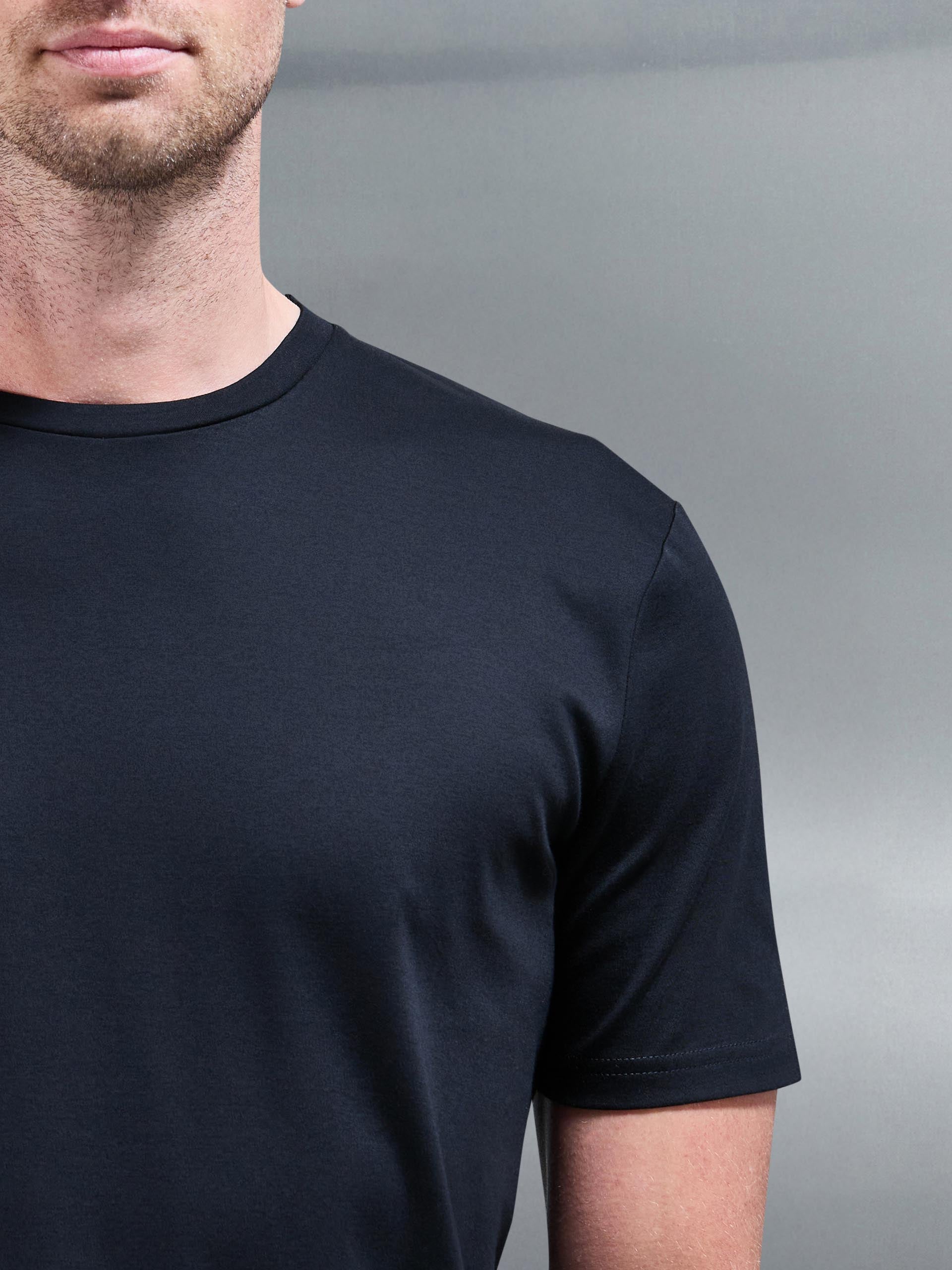 Mercerised Interlock T-Shirt in Black