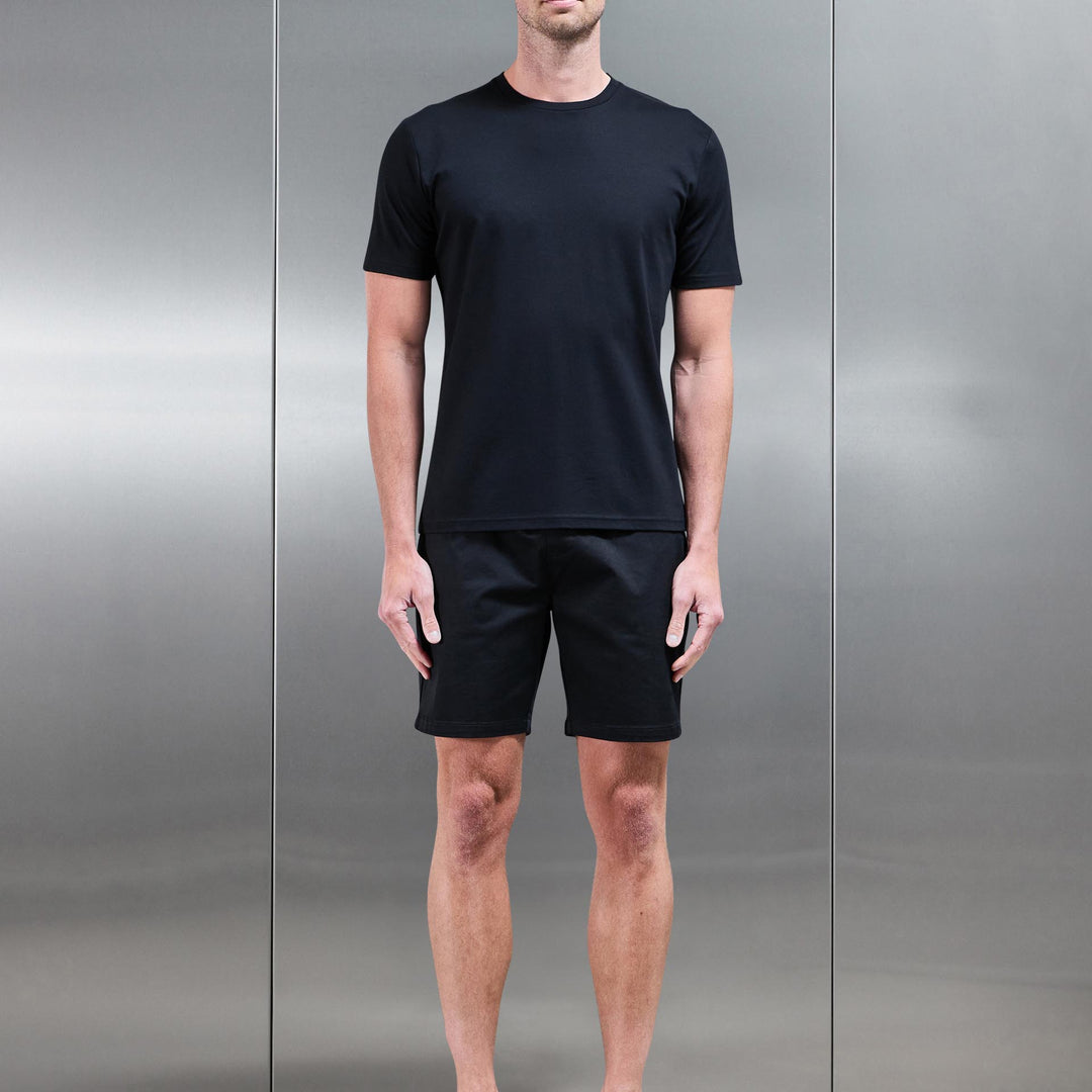 Mercerised Interlock T-Shirt in Black