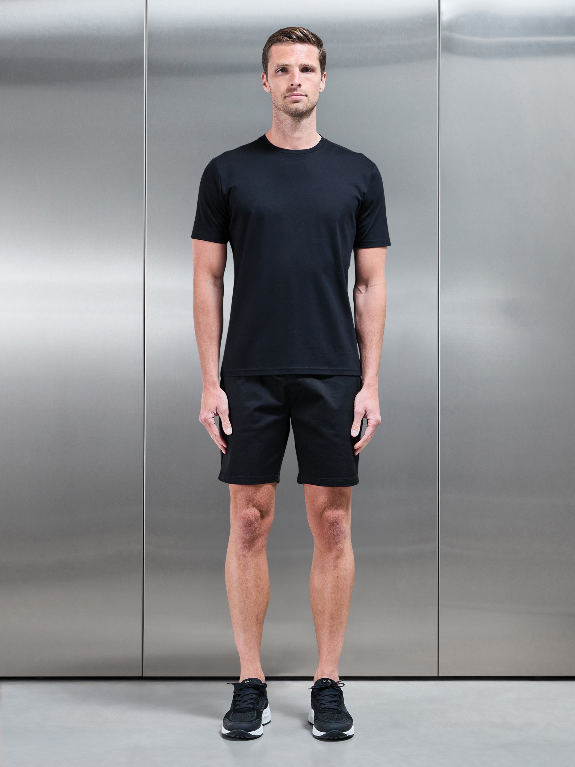 Mercerised Interlock T-Shirt in Black