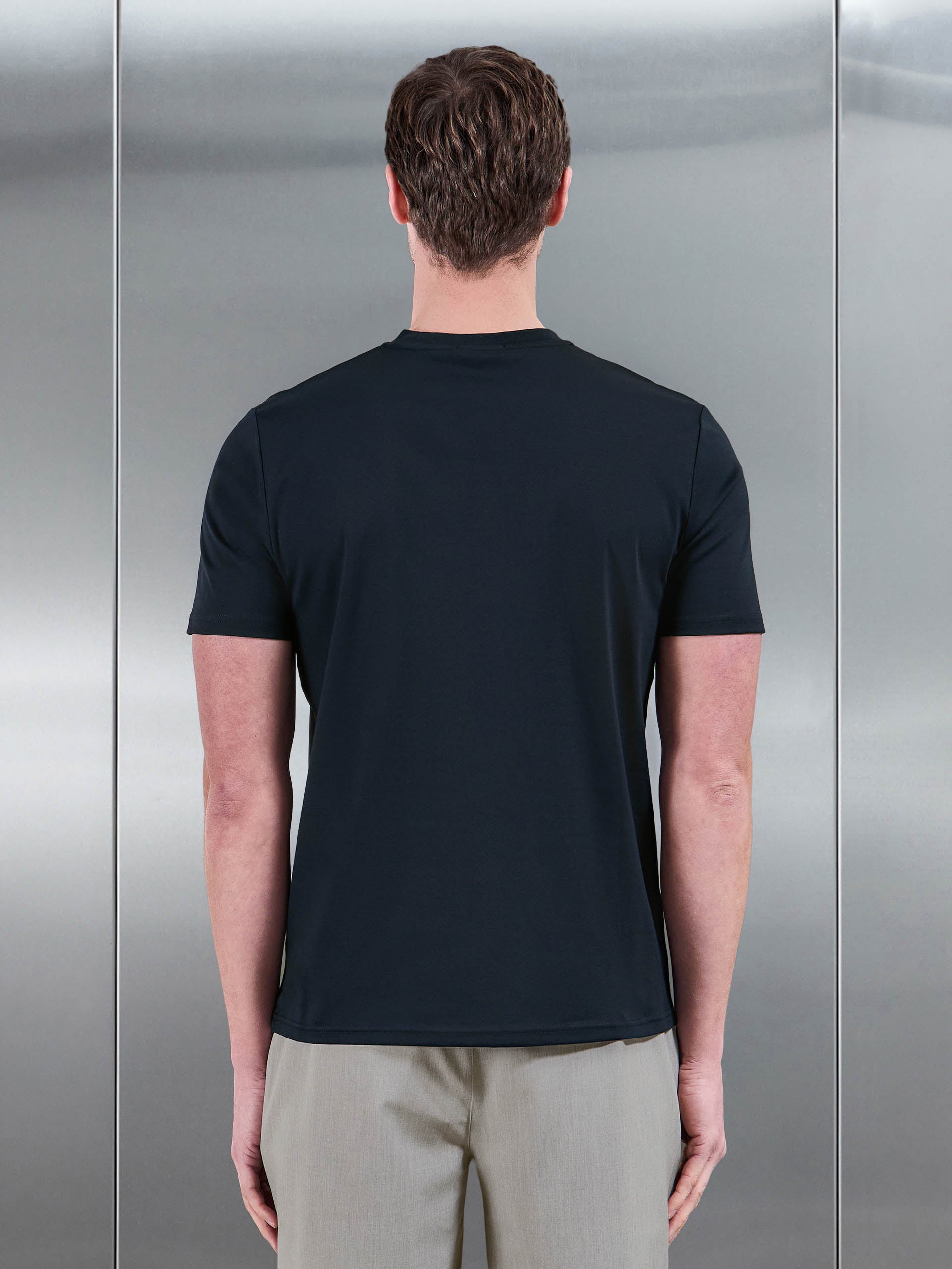 Mercerised Interlock T-Shirt in Navy