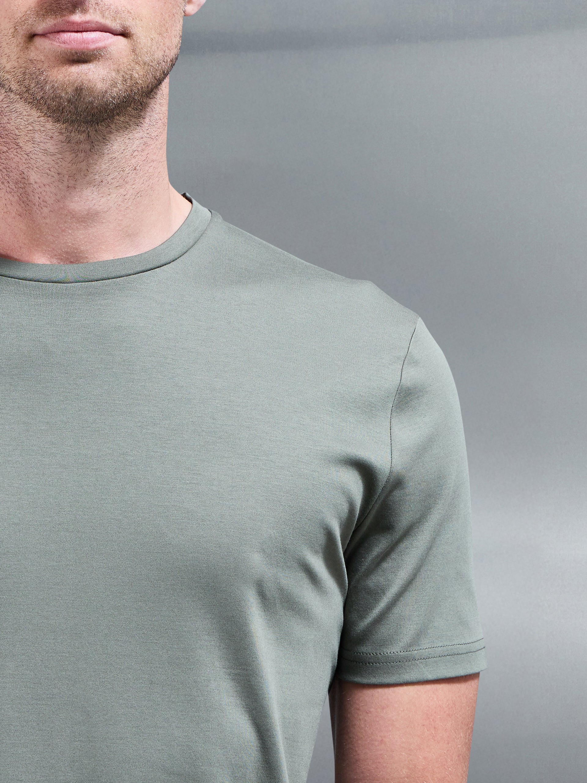 Mercerised Interlock T-Shirt in Sage