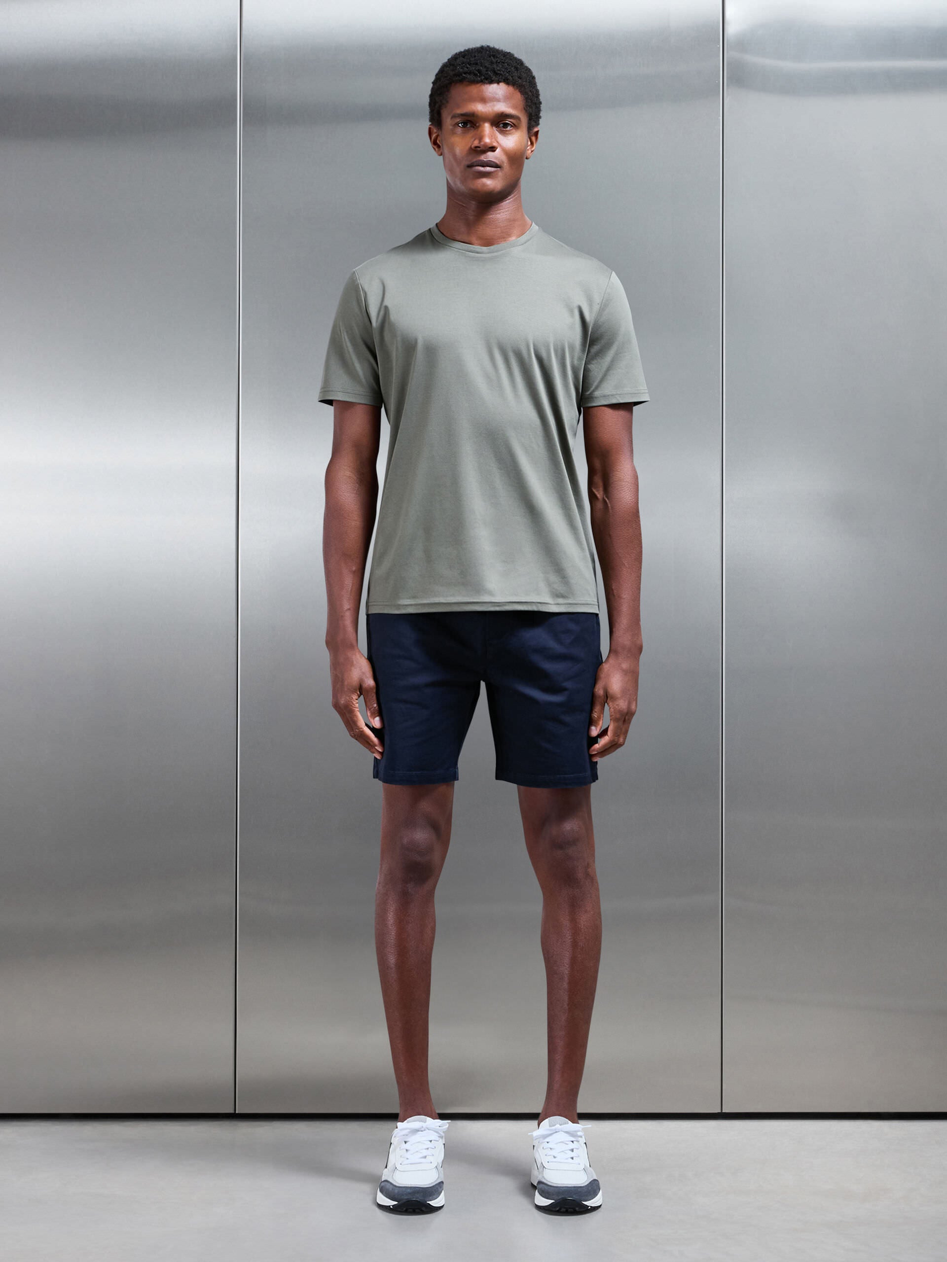 Mercerised Interlock T-Shirt in Sage