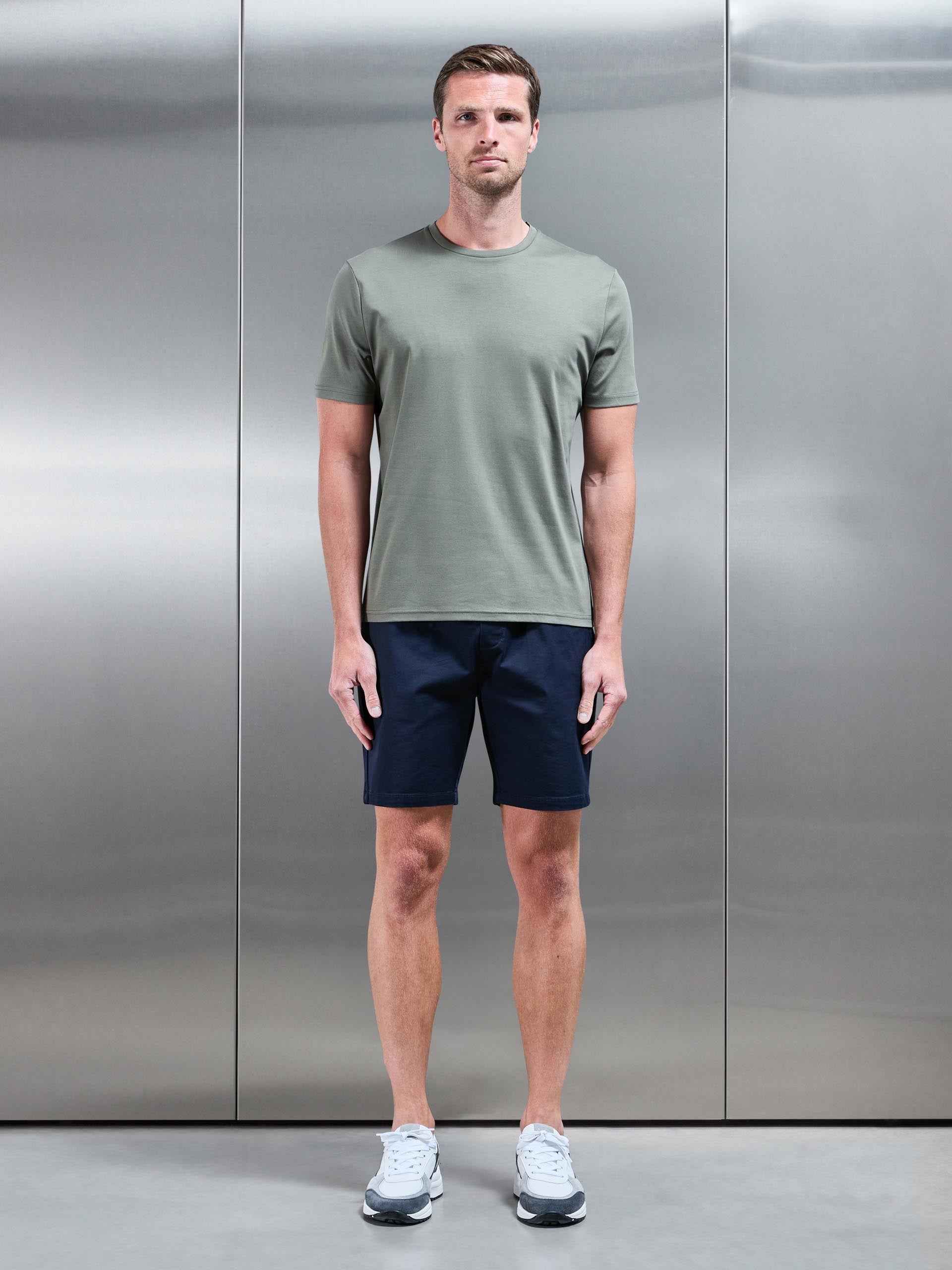Mercerised Interlock T-Shirt in Sage