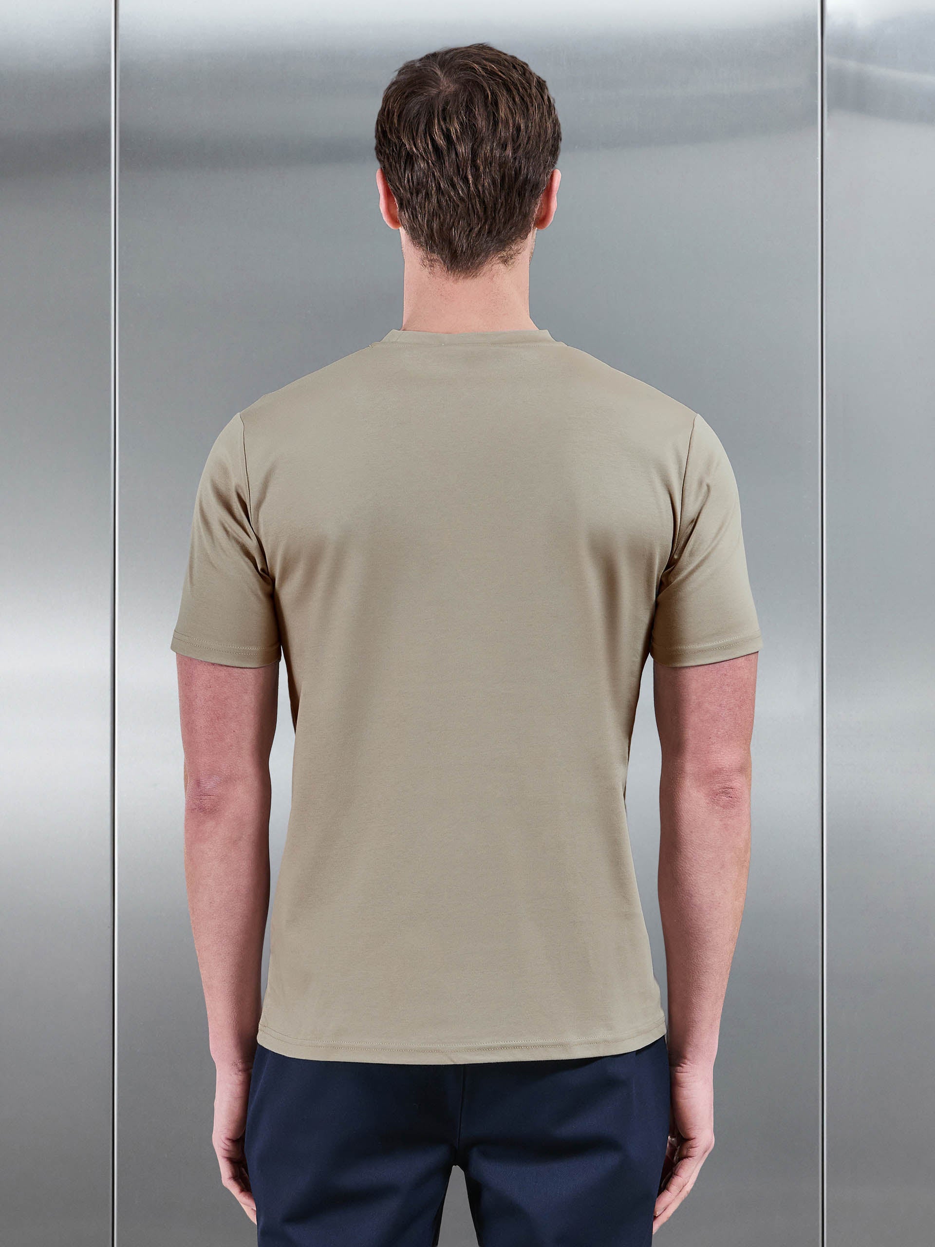 Mercerised Interlock T-Shirt in Stone