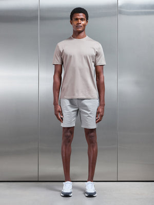 Mercerised Interlock T-Shirt in Taupe