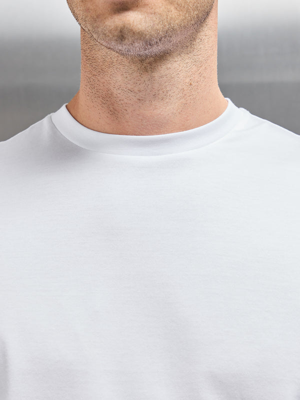 Mercerised Cotton T-shirt in White