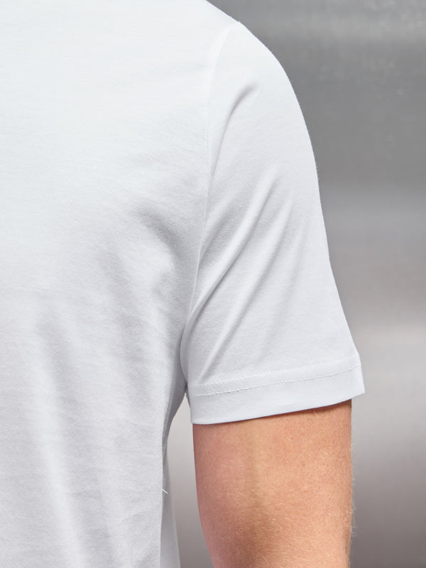 Mercerised Cotton T-shirt in White