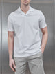 Mercerised Interlock Revere Collar Polo Shirt in White