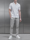 Mercerised Interlock Revere Collar Shirt in White