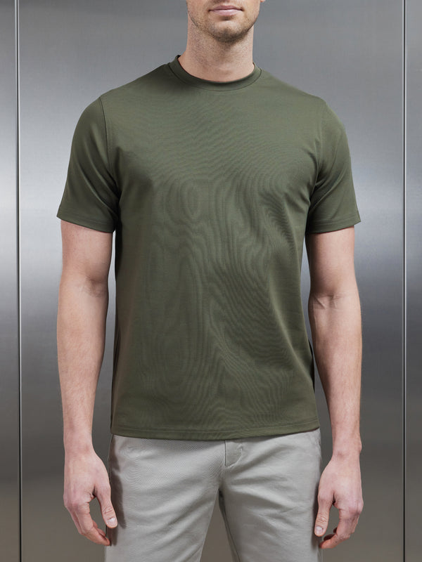 Essential Mercerised Interlock T-Shirt in Sage