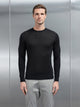 Merino Wool Sweatshirt in Black