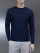 Merino Wool Sweatshirt in Navy