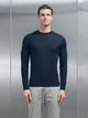 Merino Wool Sweatshirt in Navy