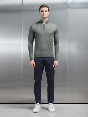 Merino Wool Funnel Neck in Sage