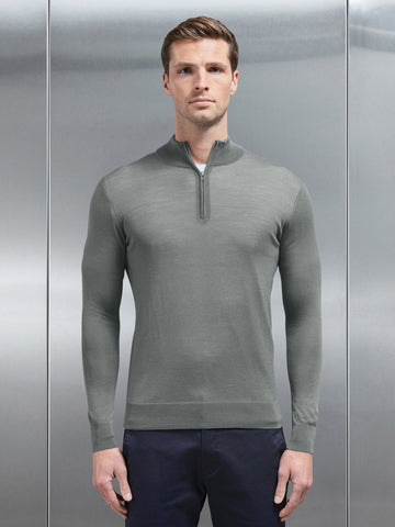 Merino Wool Funnel Neck in Sage