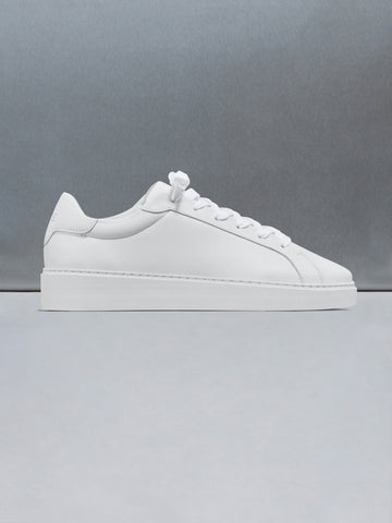 Mid Essential Leather Trainer in White